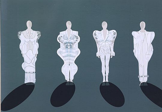 皮革设计大赛中国大陆赛区选手Wu Jingling与她的作品：《雌雄同体的外星人》