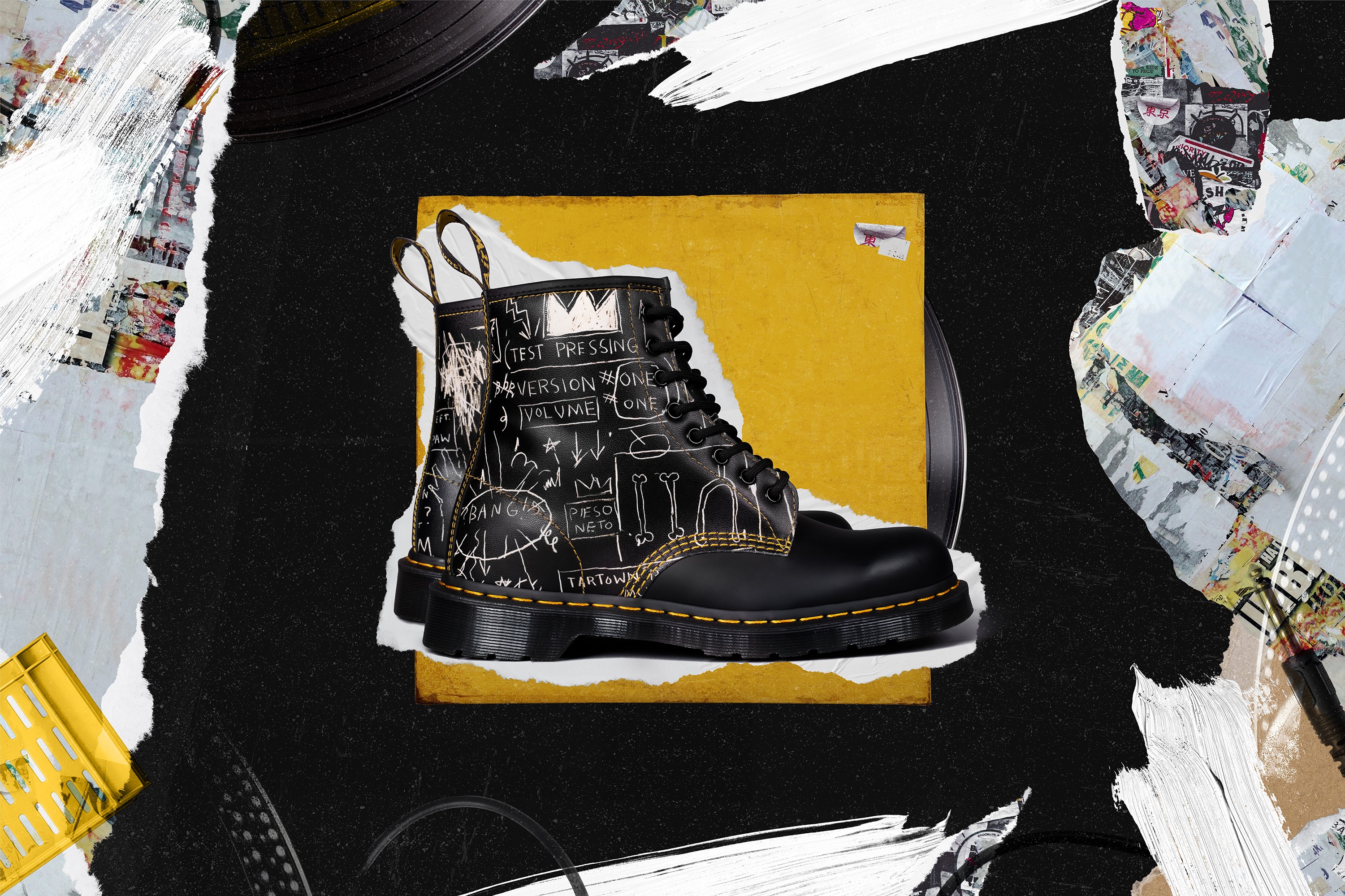 巴斯奎特（Basquiat）和马汀博士（Dr Martens）联名缔造终极经典鞋履