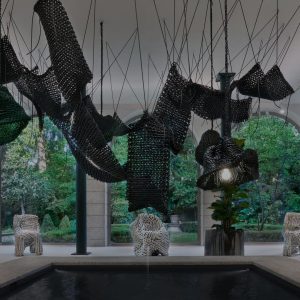 Korean artist’s swooping, twisted shop installation is the star of Milan Design Week