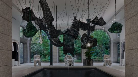 Korean artist’s swooping, twisted shop installation is the star of Milan Design Week
