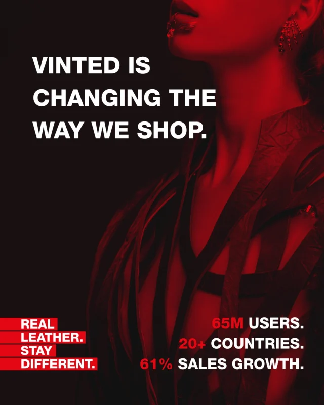 Circular fashion is becoming the new normal, with vintage leather right at the heart of it.
 
Vinted now has 65 million users across 20+ countries, and the platform reported a 61% increase in sales in 2023. This marks the significant shifts seen across the past few years in consumer purchase behaviour as more people choose pre-loved over new. Their latest Impact Report shows that 65% of Vinted members say at least a quarter of their wardrobe is second-hand. 

People are choosing materials that hold their value, which is why real leather thrives in circular fashion. It lasts decades, develops character over time, and can be repaired, resold and re-loved.

#CircularFashion #RealLeather #PreLovedLeather #VintedFinds #SustainableStyle #LeatherFacts #SecondHandStyle #BuyBetterWearLonger #SlowFashion
